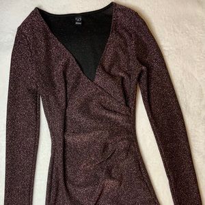 Multicolored gold sparkle cocktail dress